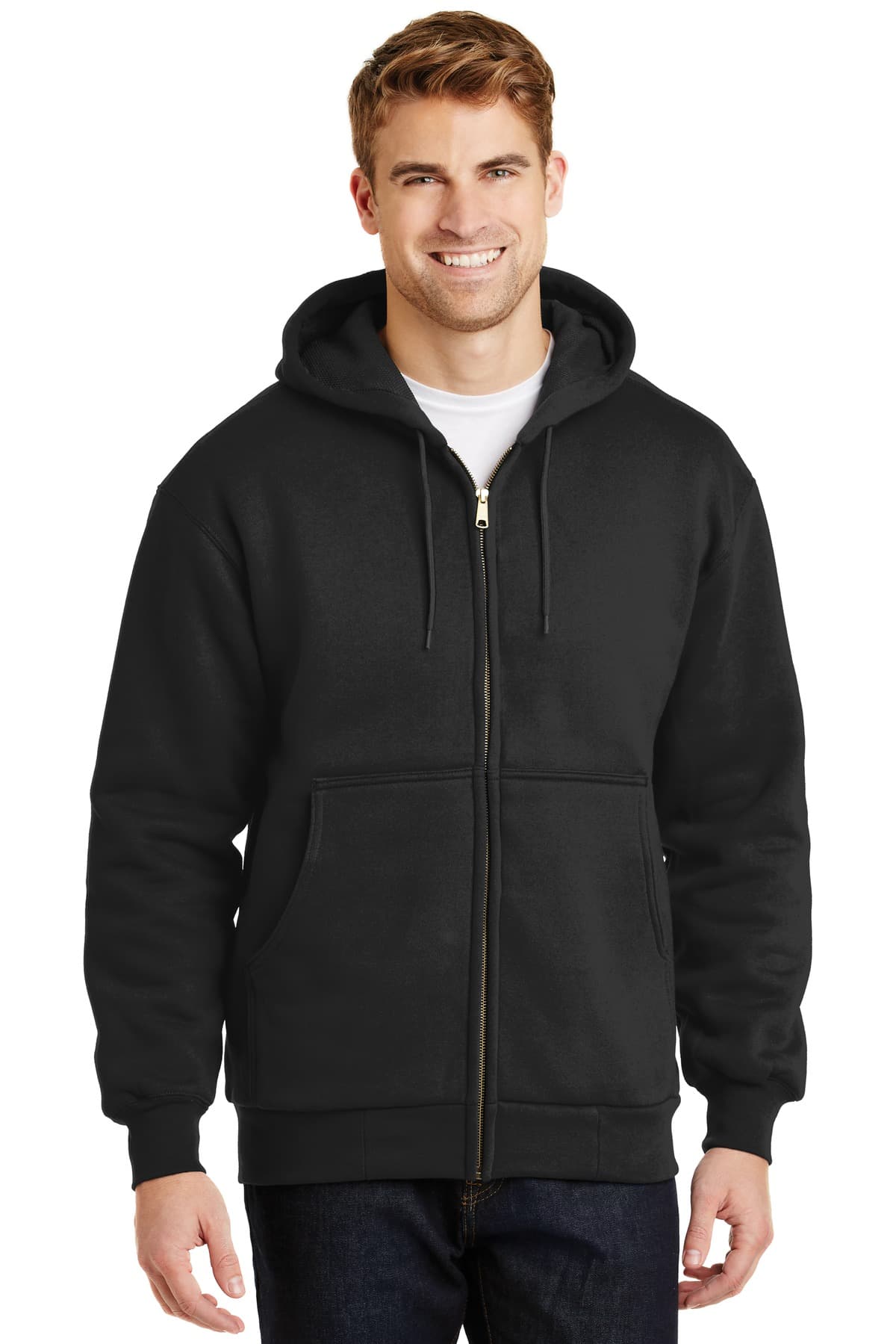 CornerStone ® - Heavyweight Full-Zip Hooded Sweatshirt with Thermal Lining. CS620 thumbnail 3