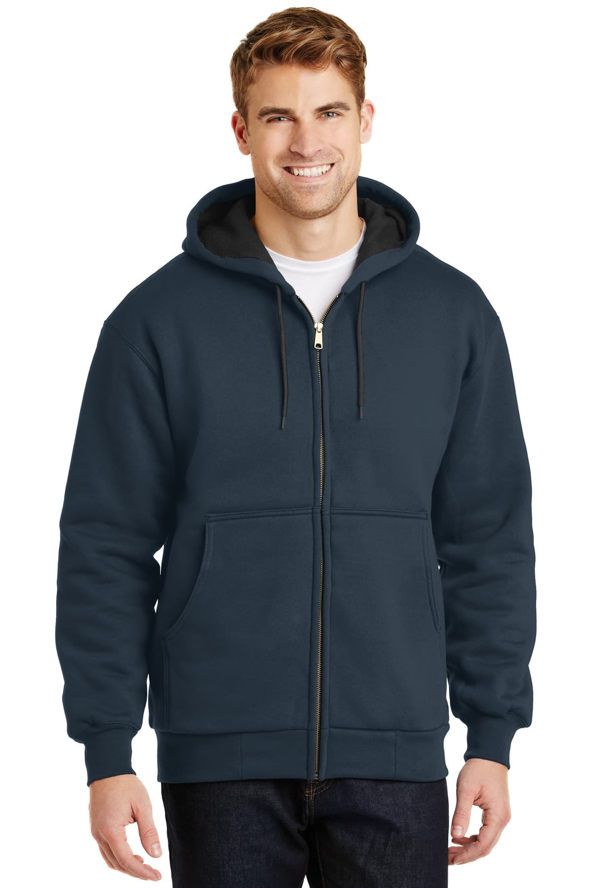 CornerStone ® - Heavyweight Full-Zip Hooded Sweatshirt with Thermal Lining. CS620 thumbnail 5