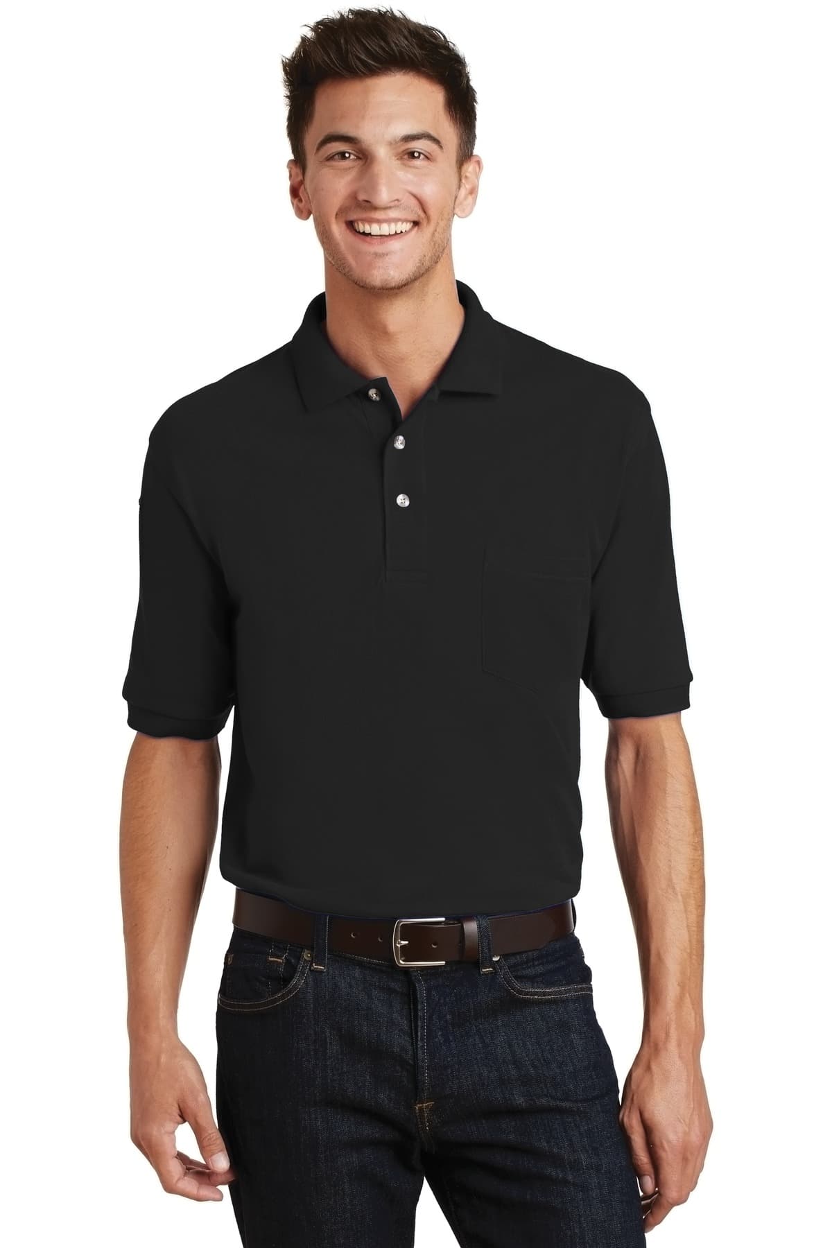Port Authority ® Heavyweight Cotton Pique Polo with Pocket. K420P thumbnail 2