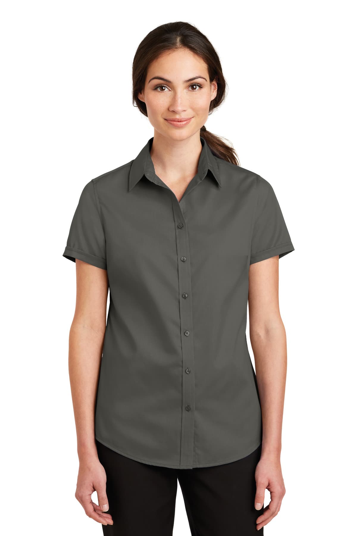 Port Authority ® Women's Short Sleeve SuperPro  Twill Shirt. L664 thumbnail 3