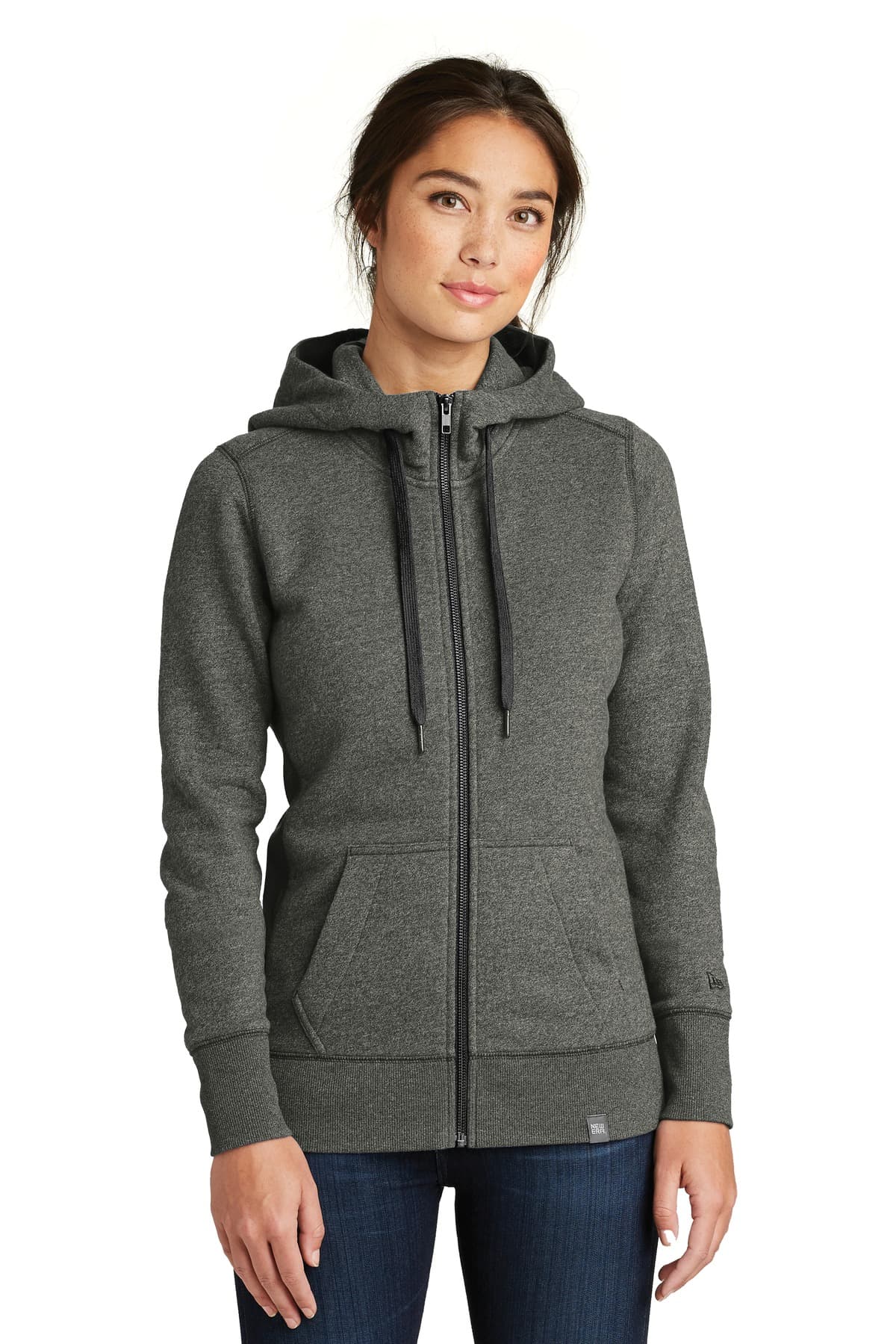 New Era ® Women's French Terry Full-Zip Hoodie. LNEA502 thumbnail 3