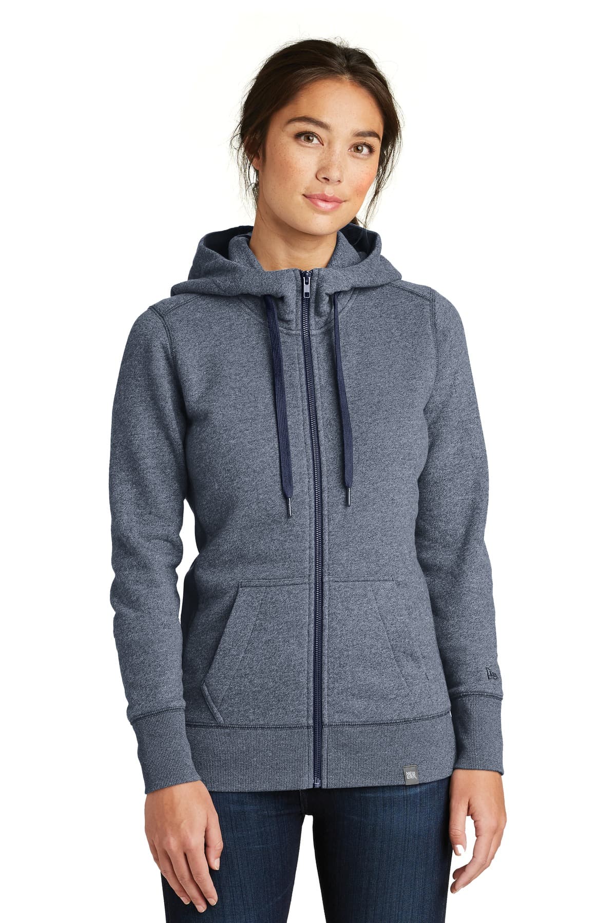 New Era ® Women's French Terry Full-Zip Hoodie. LNEA502 thumbnail 4