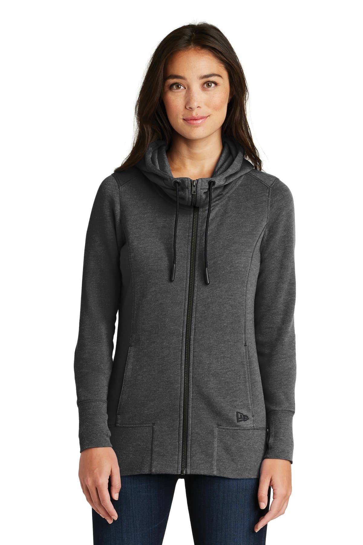 New Era ® Women's Tri-Blend Fleece Full-Zip Hoodie. LNEA511 thumbnail 2