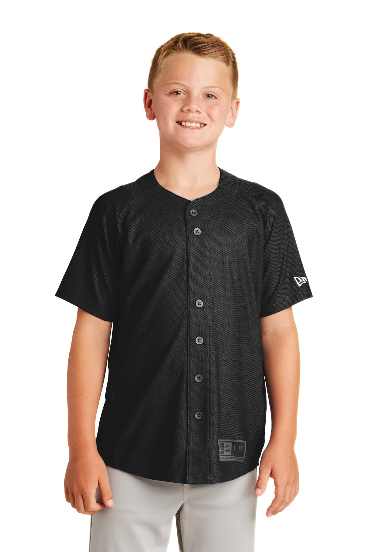New Era ® Youth Diamond Era Full-Button Jersey. YNEA220 thumbnail 2