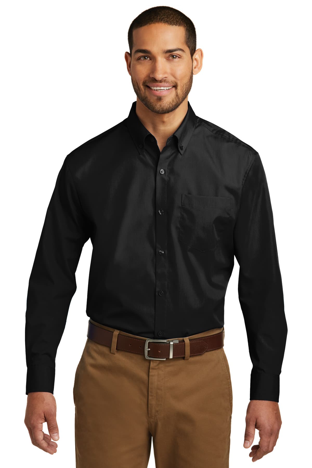 Port Authority ® Tall Long Sleeve Carefree Poplin Shirt. TW100 thumbnail 2