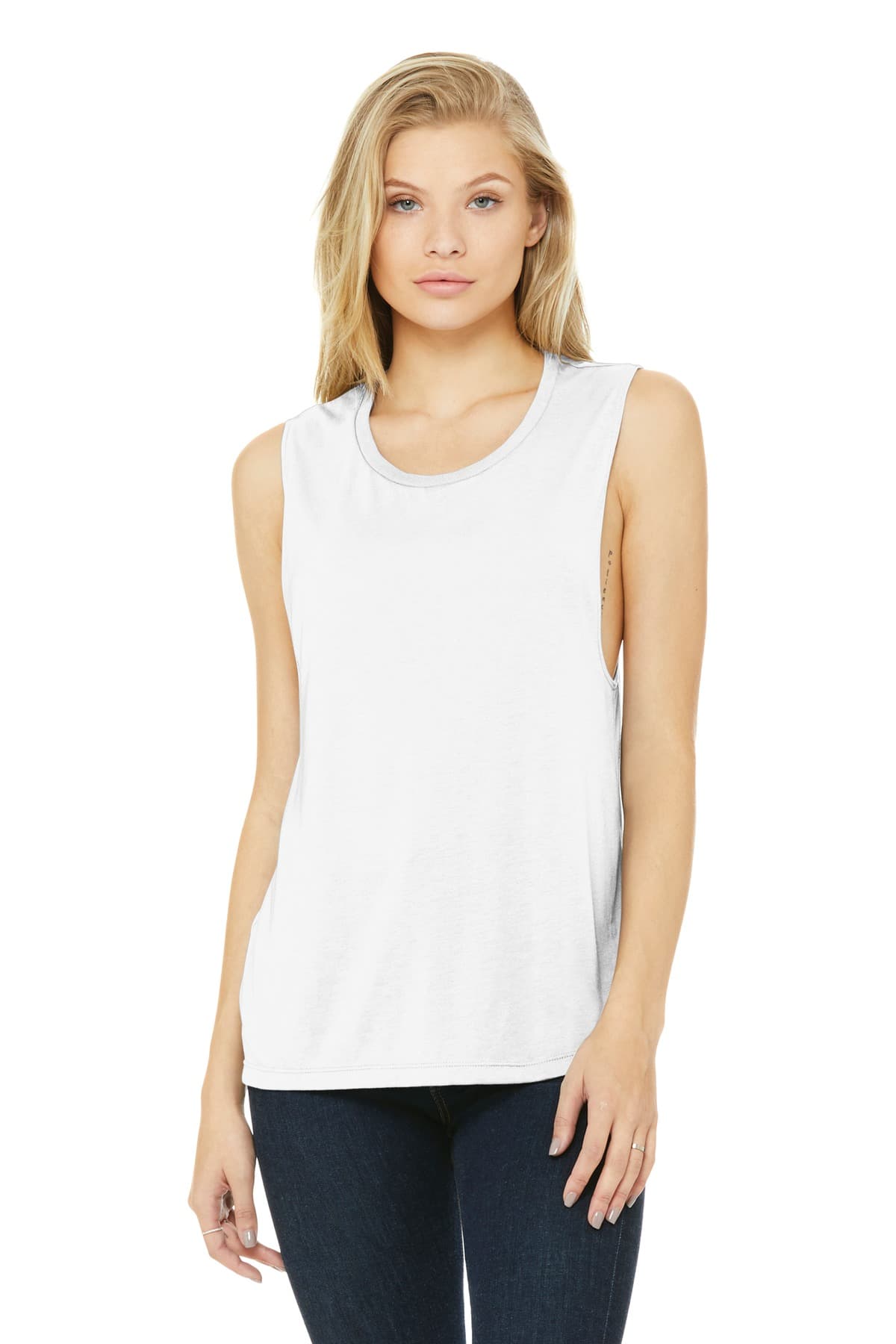 BELLA+CANVAS ® Women's Flowy Scoop Muscle Tank. BC8803 thumbnail 4