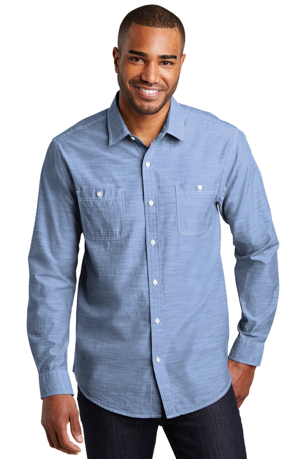 Port Authority ® Slub Chambray Shirt. W380 thumbnail 3