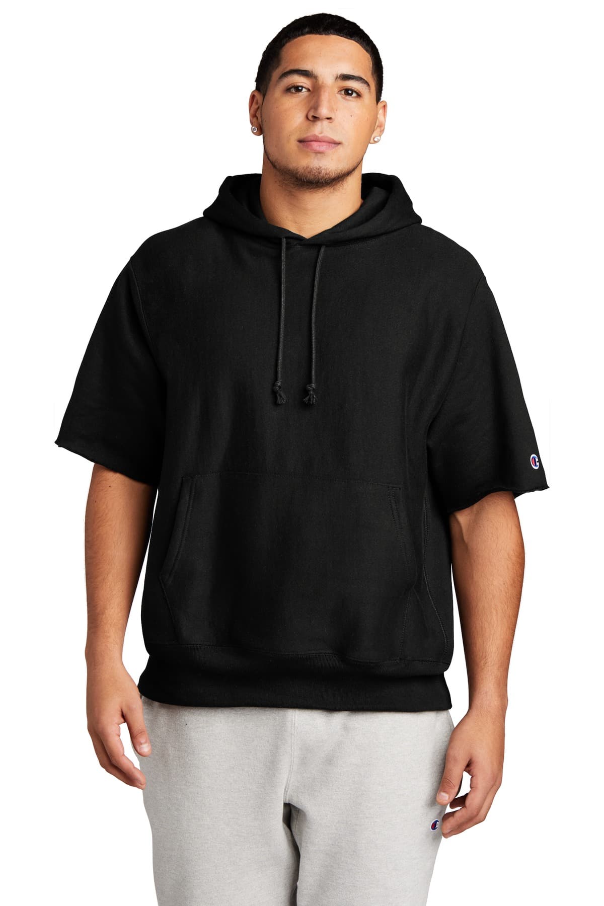 Champion ® Reverse Weave ® Short Sleeve Hooded Sweatshirt S101SS thumbnail 2