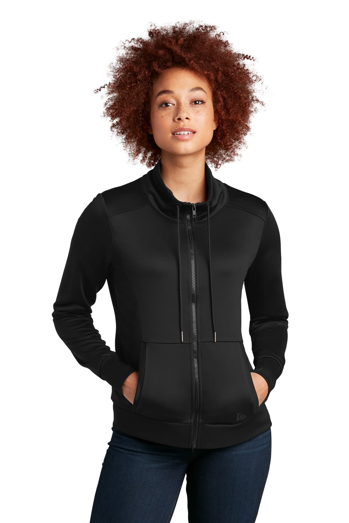 New Era ® Women's Performance Terry Full-Zip Cowl LNEA530 thumbnail 2