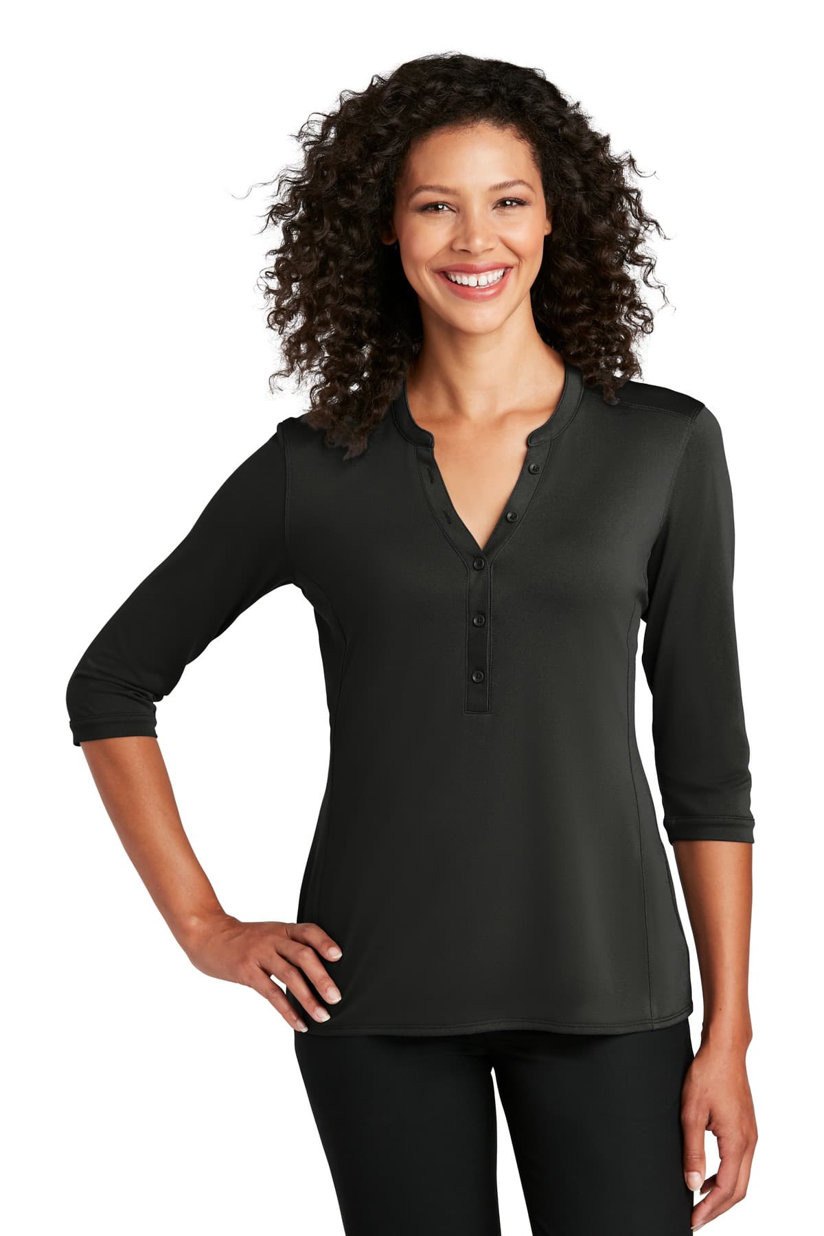 Port Authority ® Women's UV Choice Pique Henley LK750 thumbnail 2