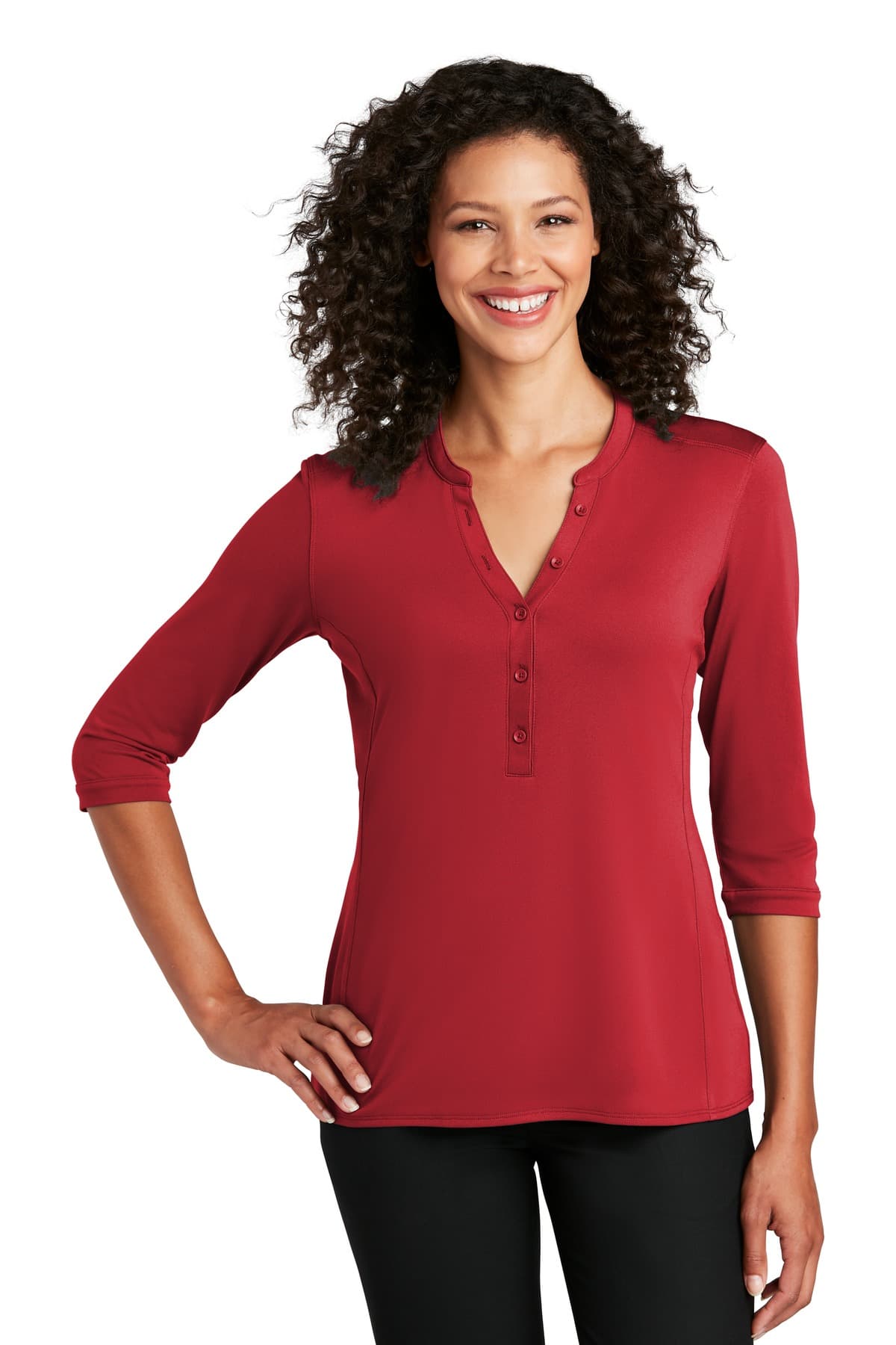 Port Authority ® Women's UV Choice Pique Henley LK750 thumbnail 4
