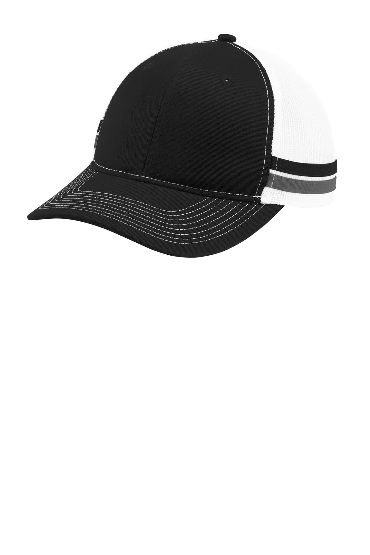 Port Authority ® Two-Stripe Snapback Trucker Cap. C113 thumbnail 2