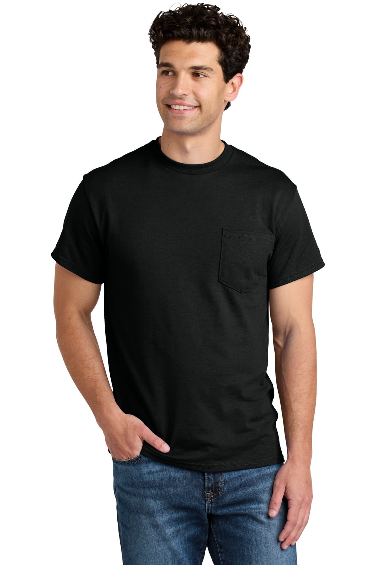 Gildan ® - DryBlend ® 50 Cotton/50 Poly Pocket T-Shirt. 8300 thumbnail 3