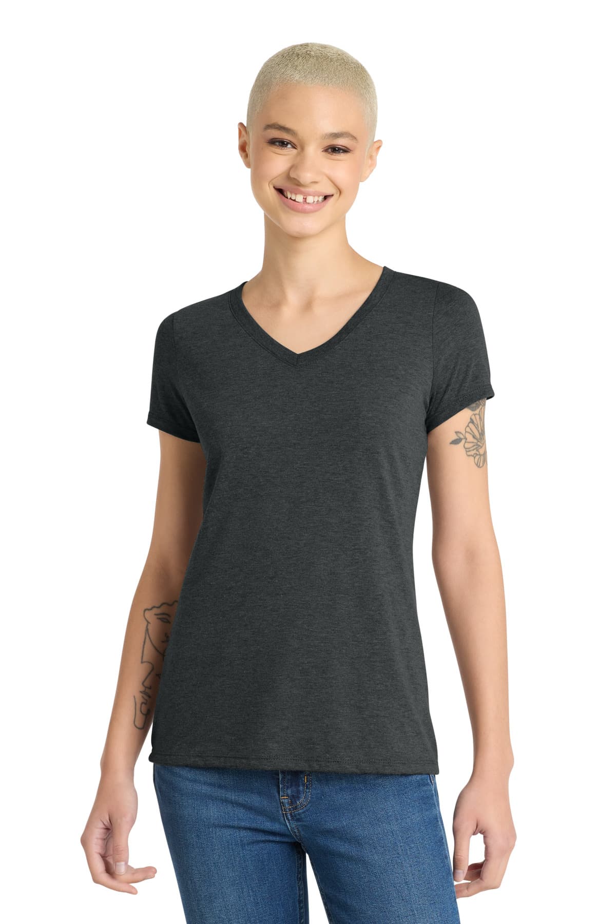 District ® Women's Perfect Tri ® V-Neck Tee. DM1350L thumbnail 3