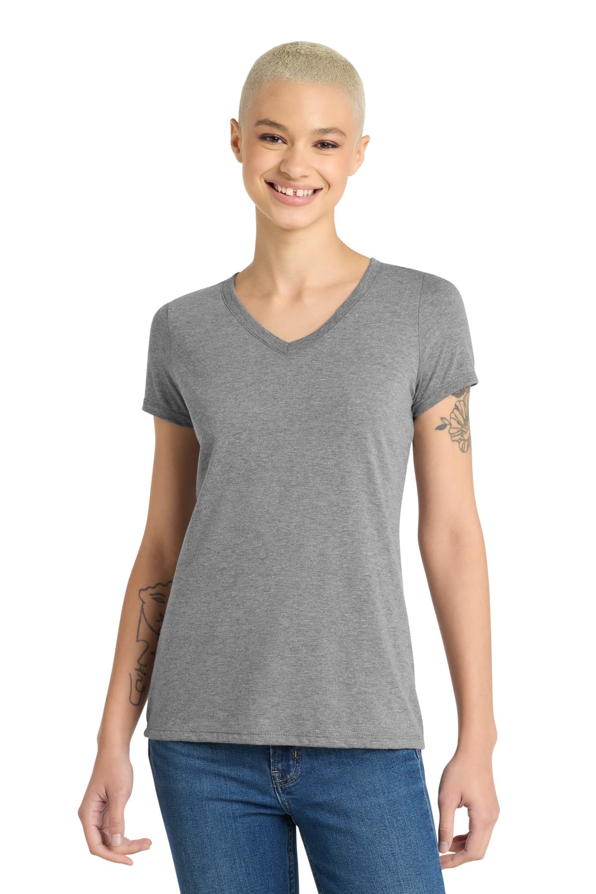 District ® Women's Perfect Tri ® V-Neck Tee. DM1350L thumbnail 5