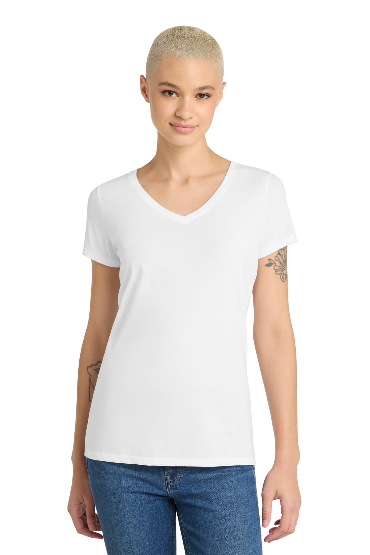 District ® Women's Perfect Tri ® V-Neck Tee. DM1350L thumbnail 2