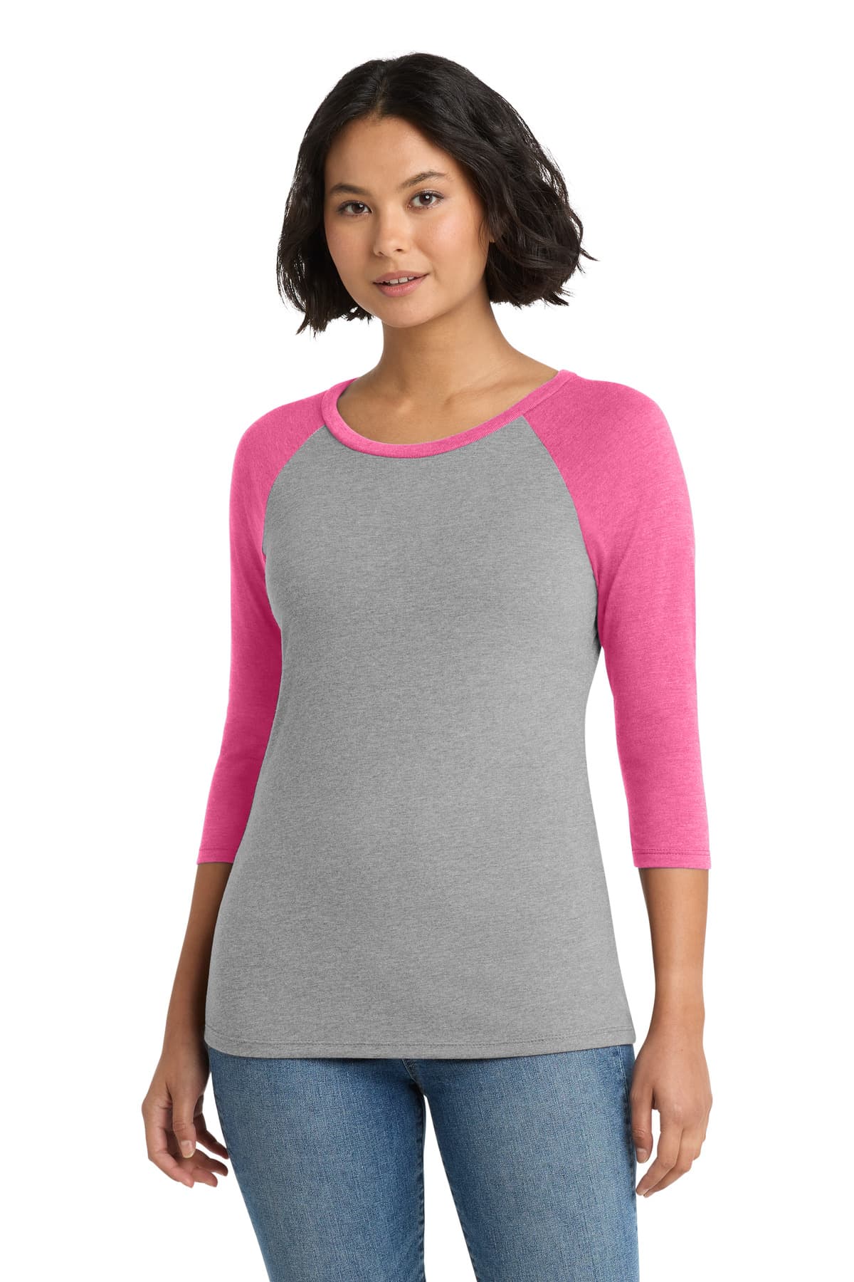 District ® Women's Perfect Tri ® 3/4-Sleeve Raglan. DM136L thumbnail 4