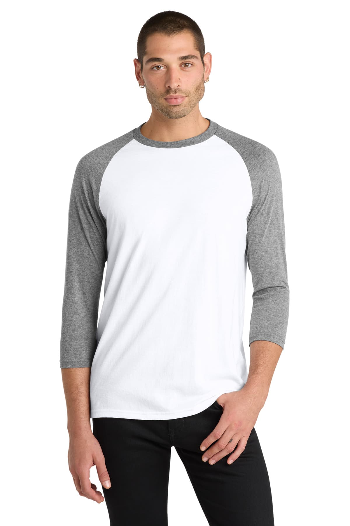 District ® Perfect Tri ® 3/4-Sleeve Raglan. DM136 thumbnail 2