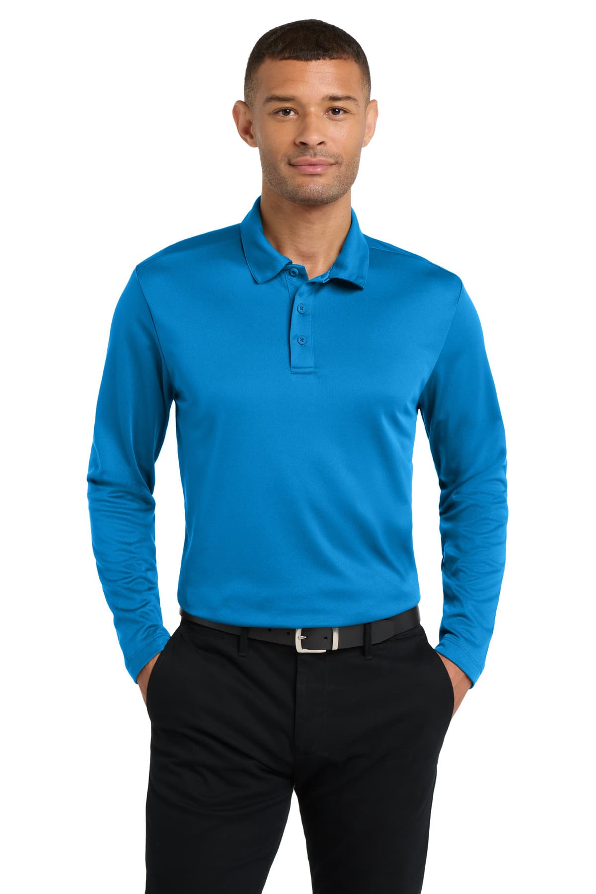 Port Authority ® Silk Touch Performance Long Sleeve Polo. K540LS thumbnail 3