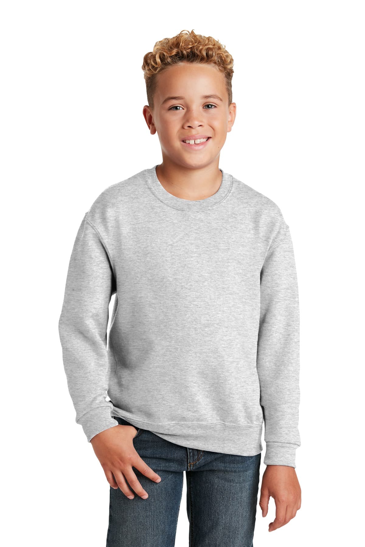 Jerzees ® - Youth NuBlend ® Crewneck Sweatshirt. 562B thumbnail 2