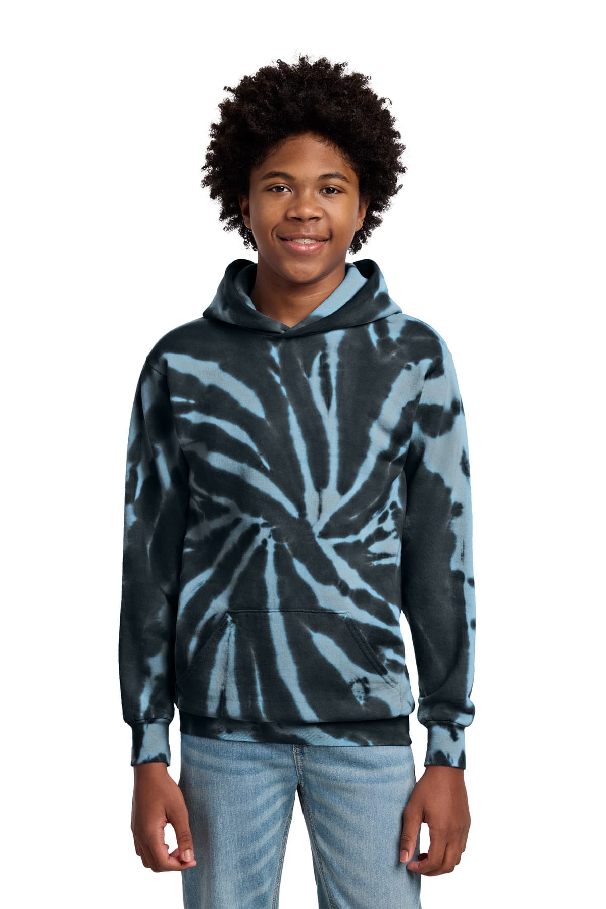 Port & Co  Youth Tie-Dye Pullover Hooded Sweatshirt. PC146Y thumbnail 2