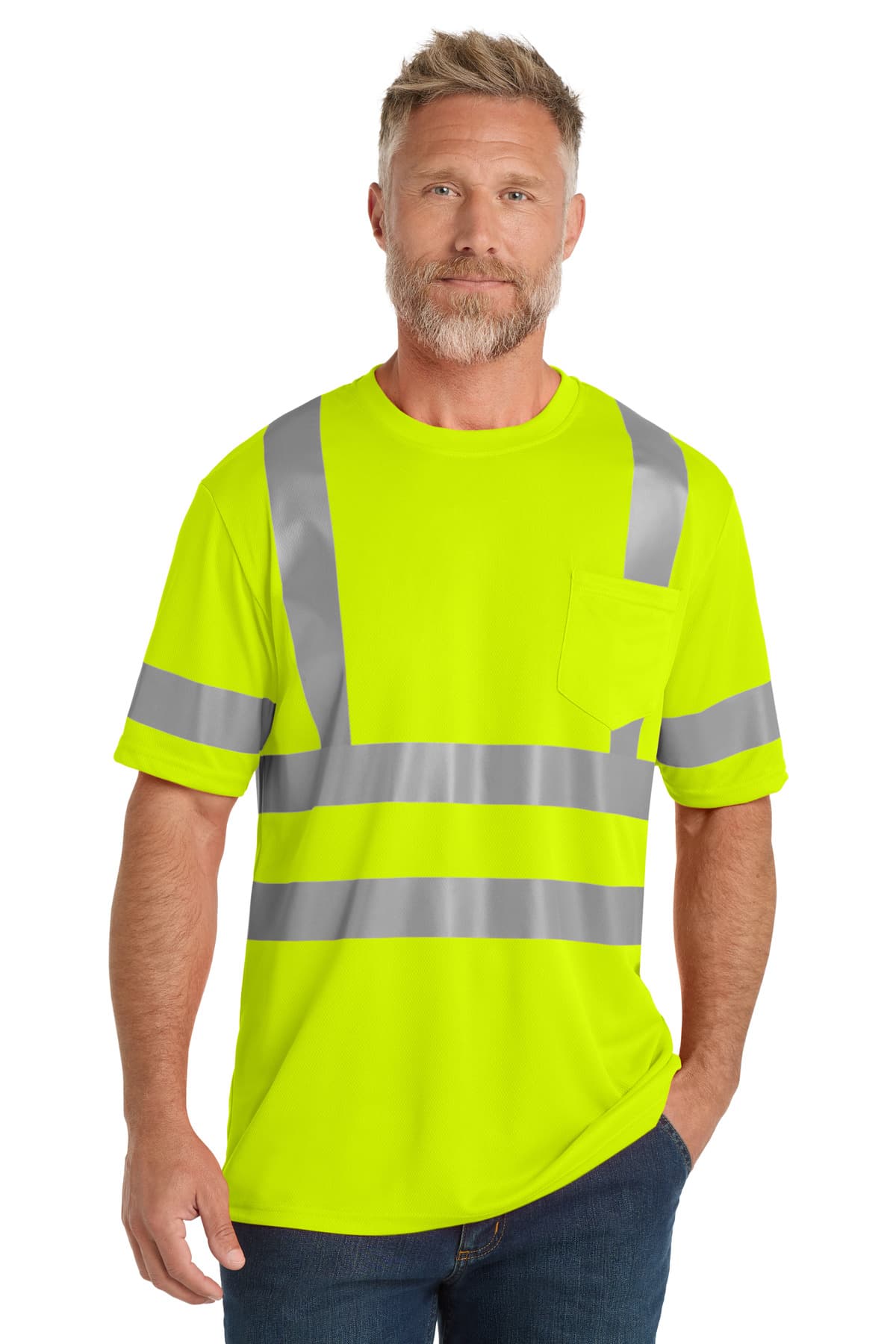 CornerStone ® ANSI 107 Class 3 Mesh Tee. CS202 thumbnail 3