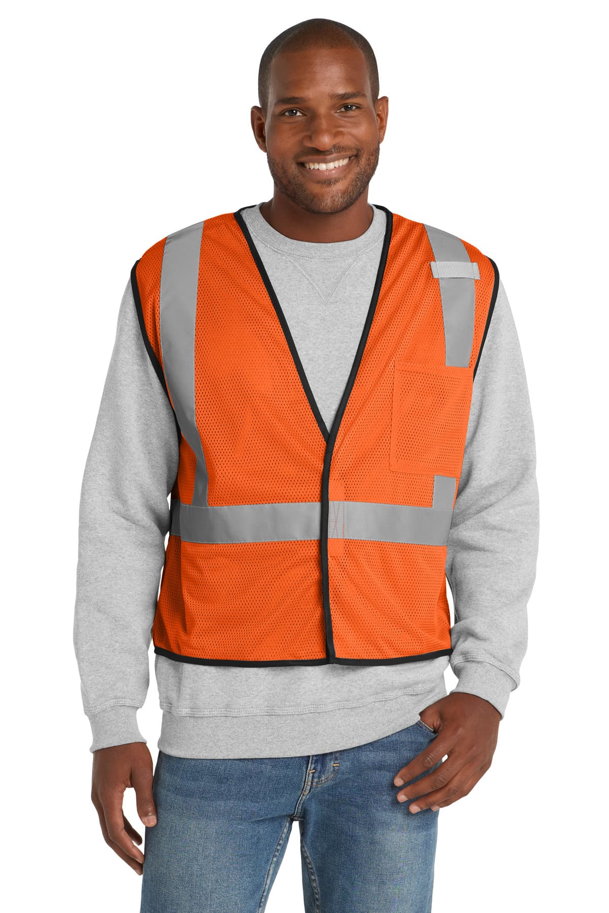CornerStone ® ANSI 107 Class 2 Economy Mesh One-Pocket Vest. CSV100 thumbnail 2