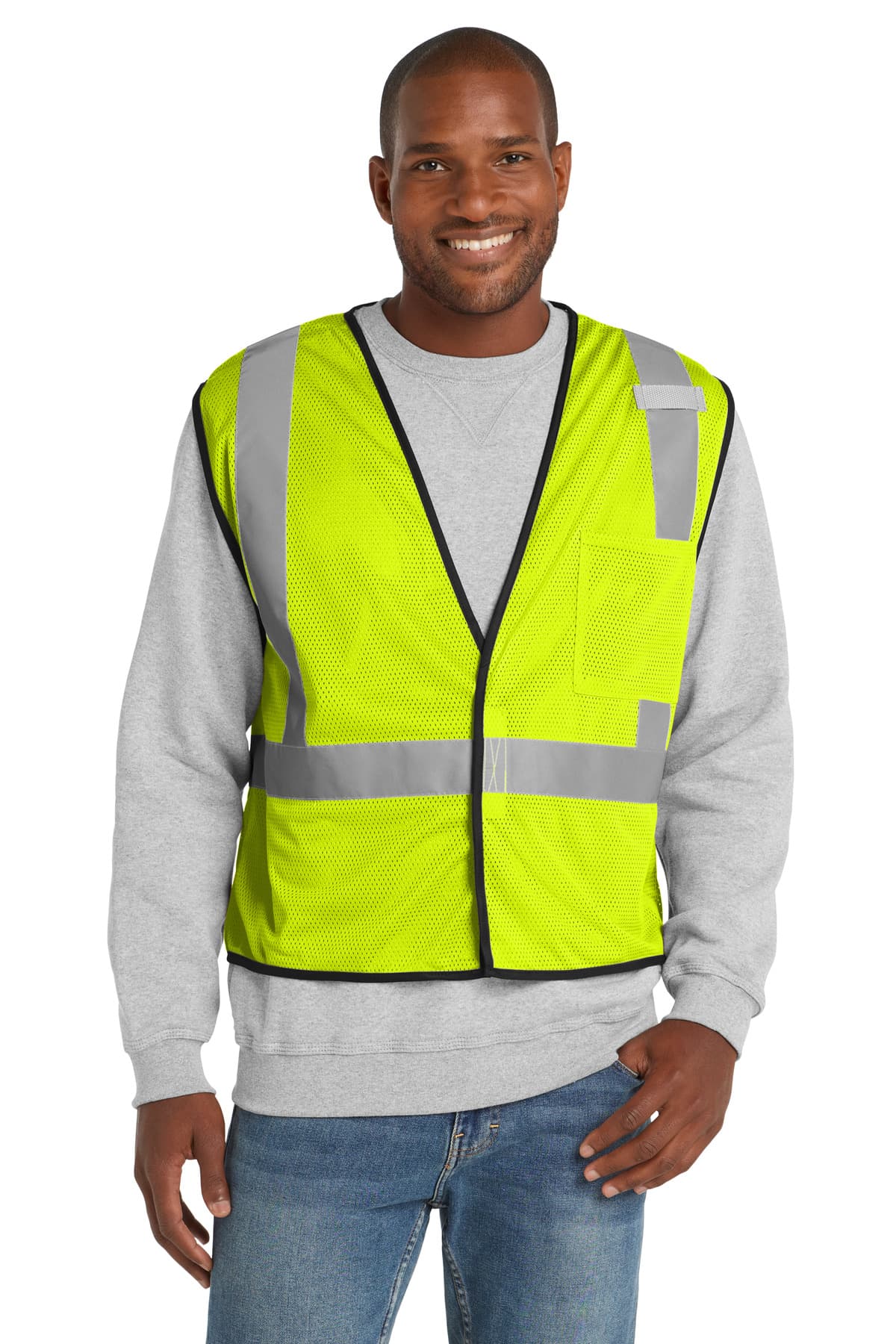 CornerStone ® ANSI 107 Class 2 Economy Mesh One-Pocket Vest. CSV100 thumbnail 3