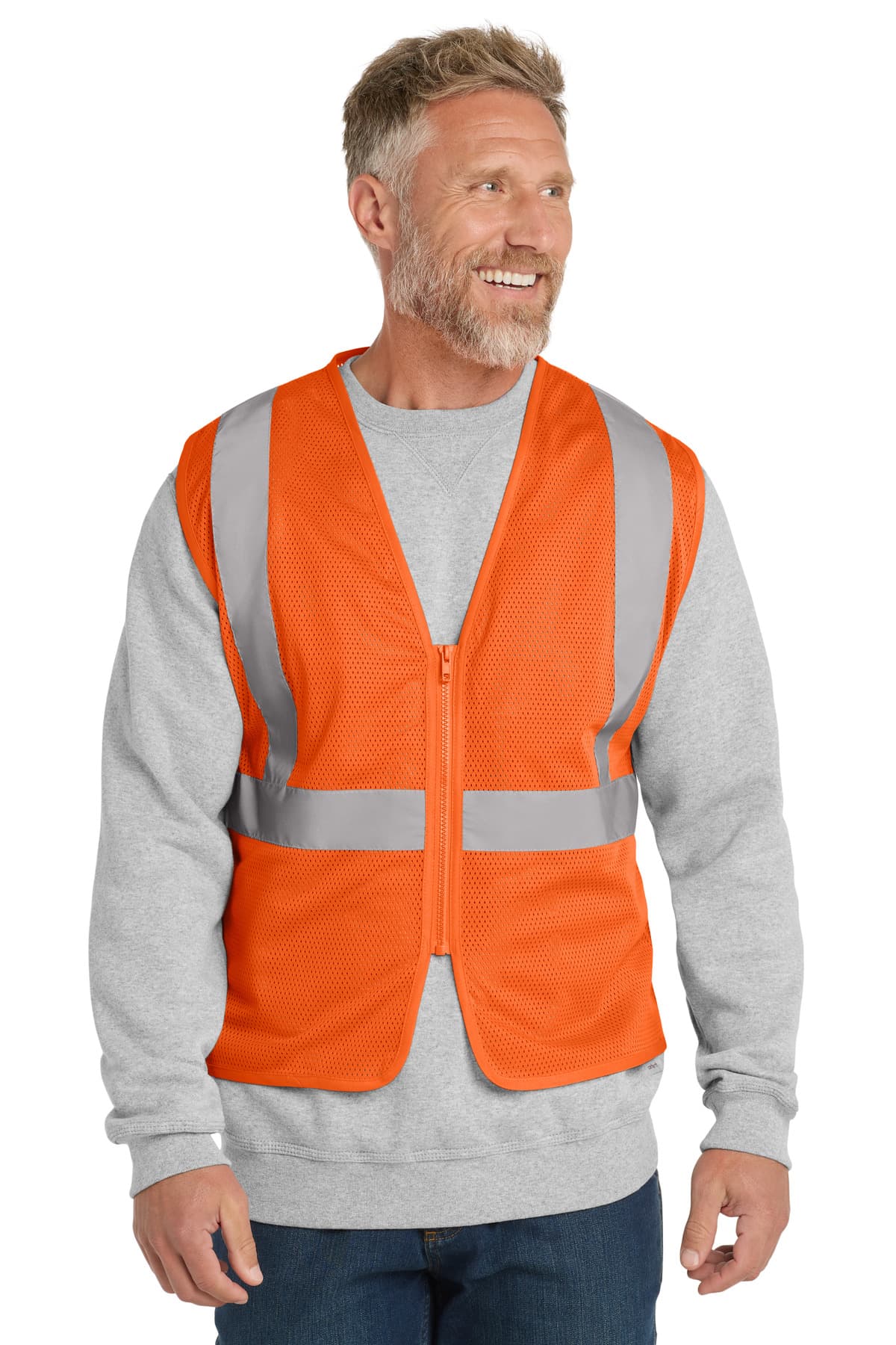 CornerStone ® ANSI 107 Class 2 Economy Mesh Zippered Vest. CSV101 thumbnail 2
