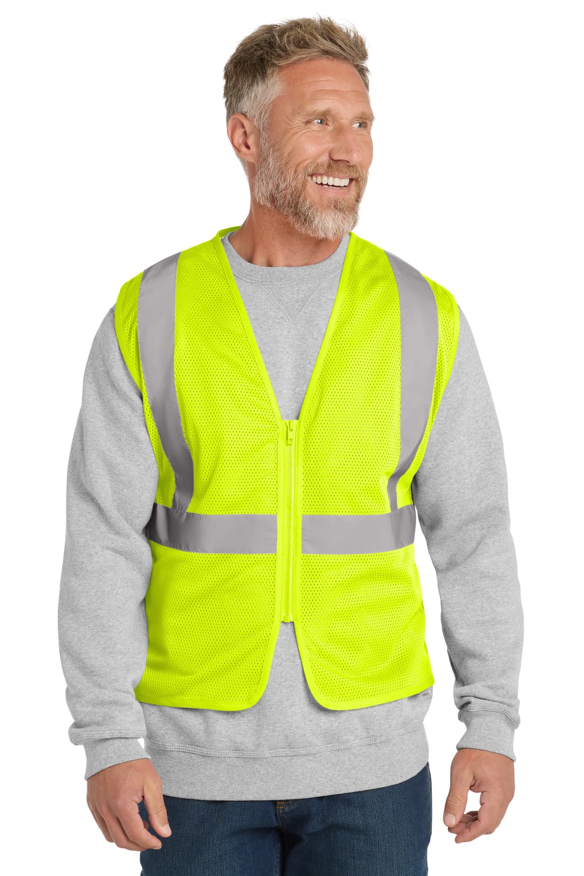 CornerStone ® ANSI 107 Class 2 Economy Mesh Zippered Vest. CSV101 thumbnail 3