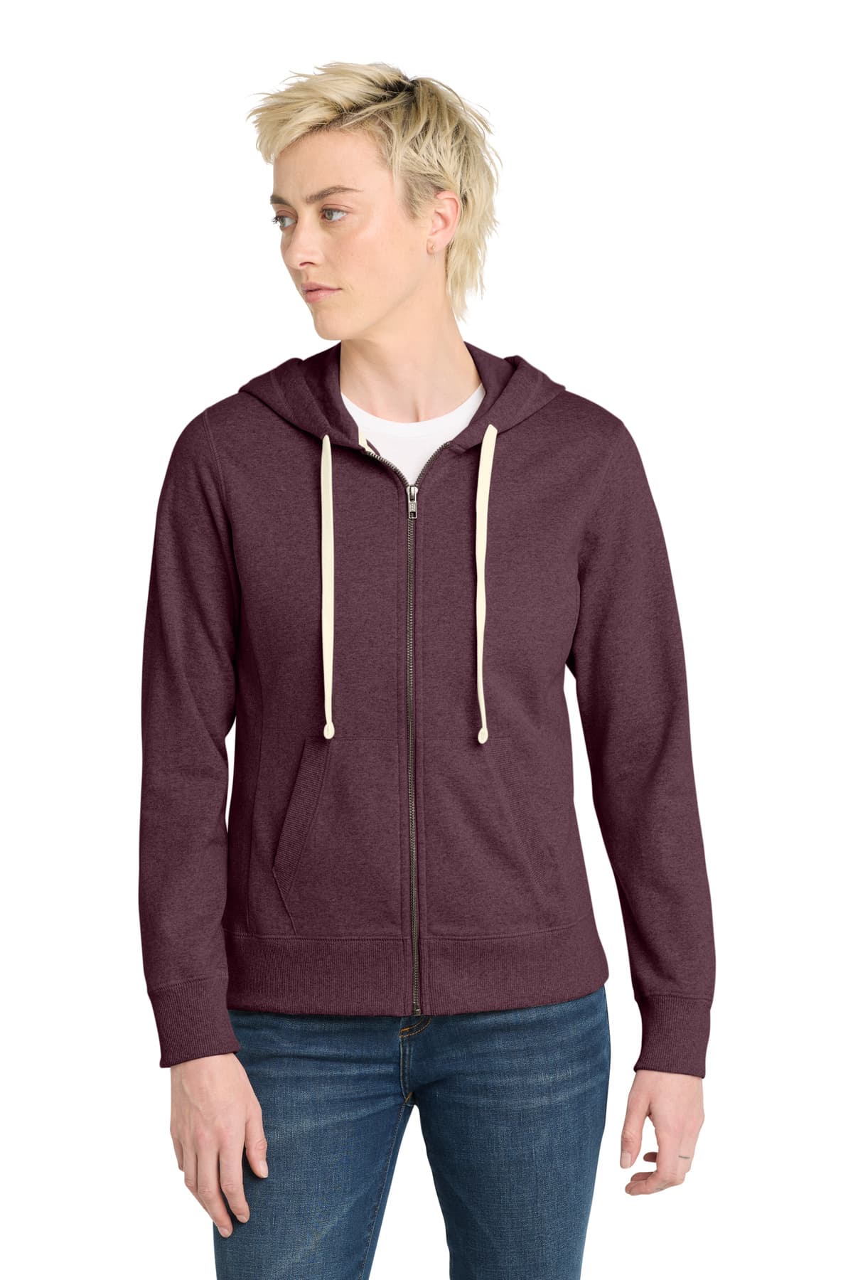 District ® Women's Re-Fleece  Full-Zip Hoodie DT8103 thumbnail 5