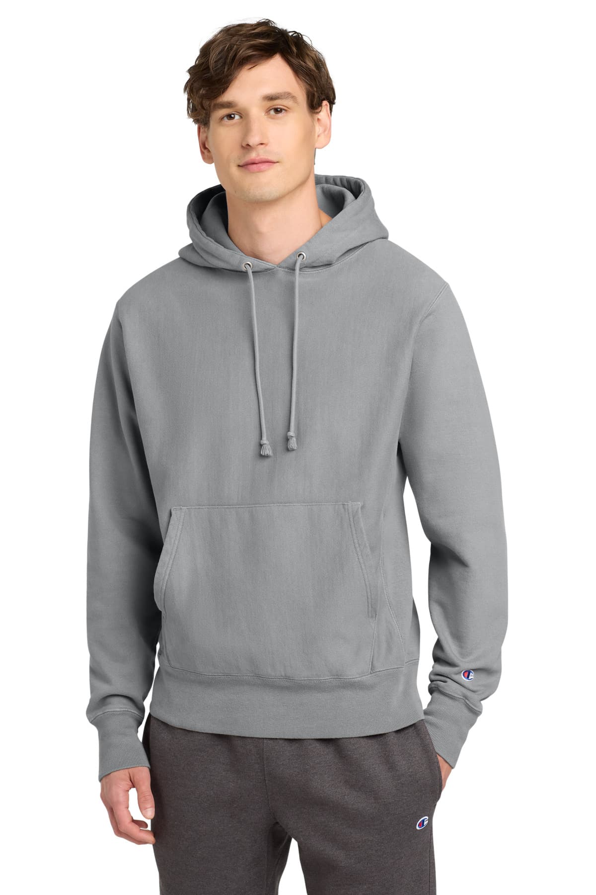 Champion ® Reverse Weave ® Garment-Dyed Hooded Sweatshirt. GDS101 thumbnail 2
