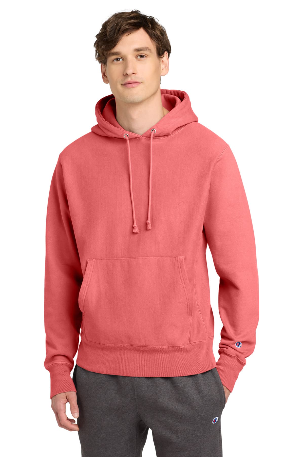 Champion ® Reverse Weave ® Garment-Dyed Hooded Sweatshirt. GDS101 thumbnail 3