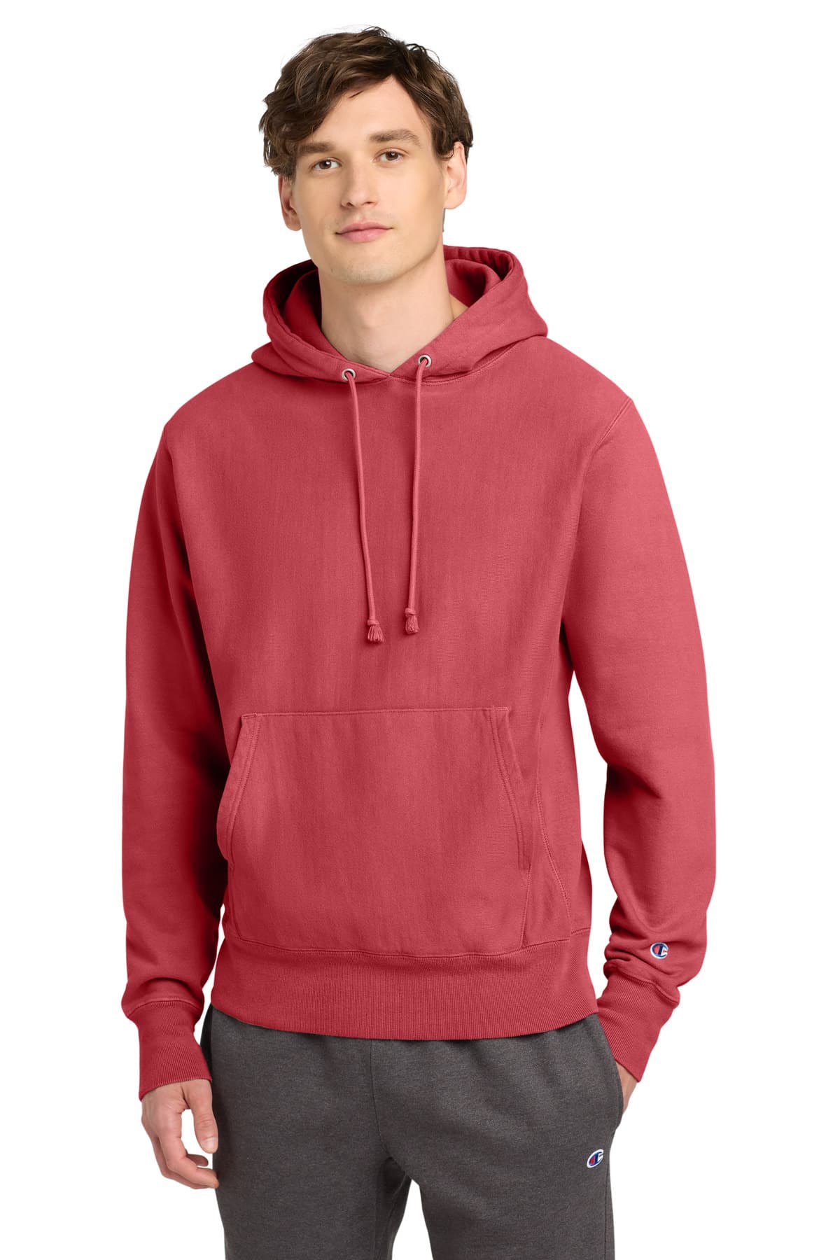 Champion ® Reverse Weave ® Garment-Dyed Hooded Sweatshirt. GDS101 thumbnail 4
