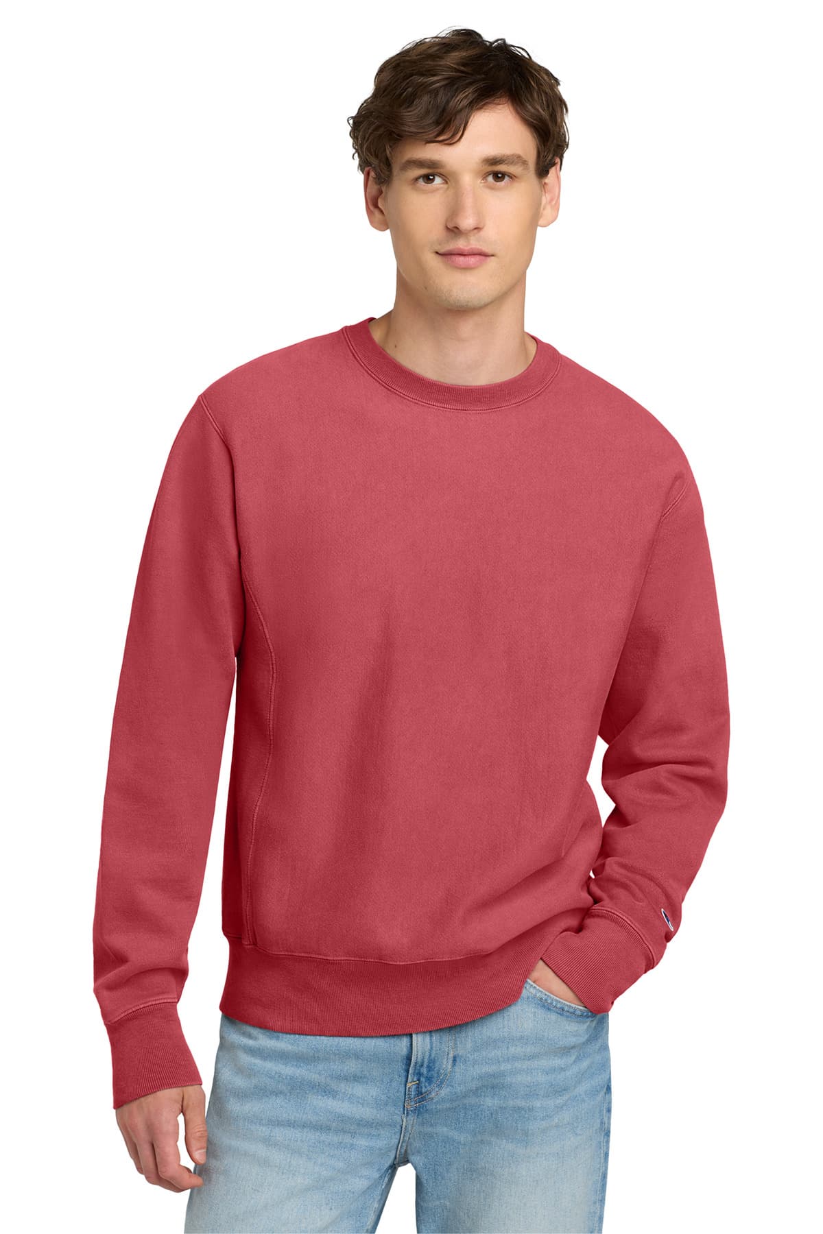 Champion ® Reverse Weave ® Garment-Dyed Crewneck Sweatshirt. GDS149 thumbnail 3