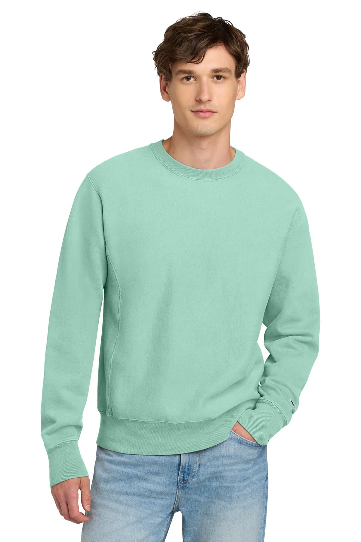 Champion ® Reverse Weave ® Garment-Dyed Crewneck Sweatshirt. GDS149 thumbnail 4