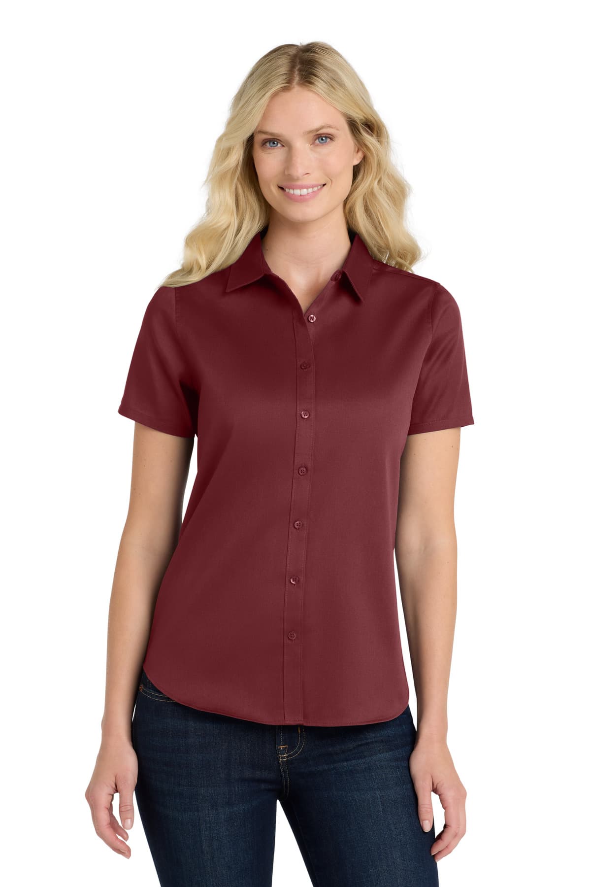Port Authority ® Women's Short Sleeve SuperPro React  Twill Shirt. LW809 thumbnail 2