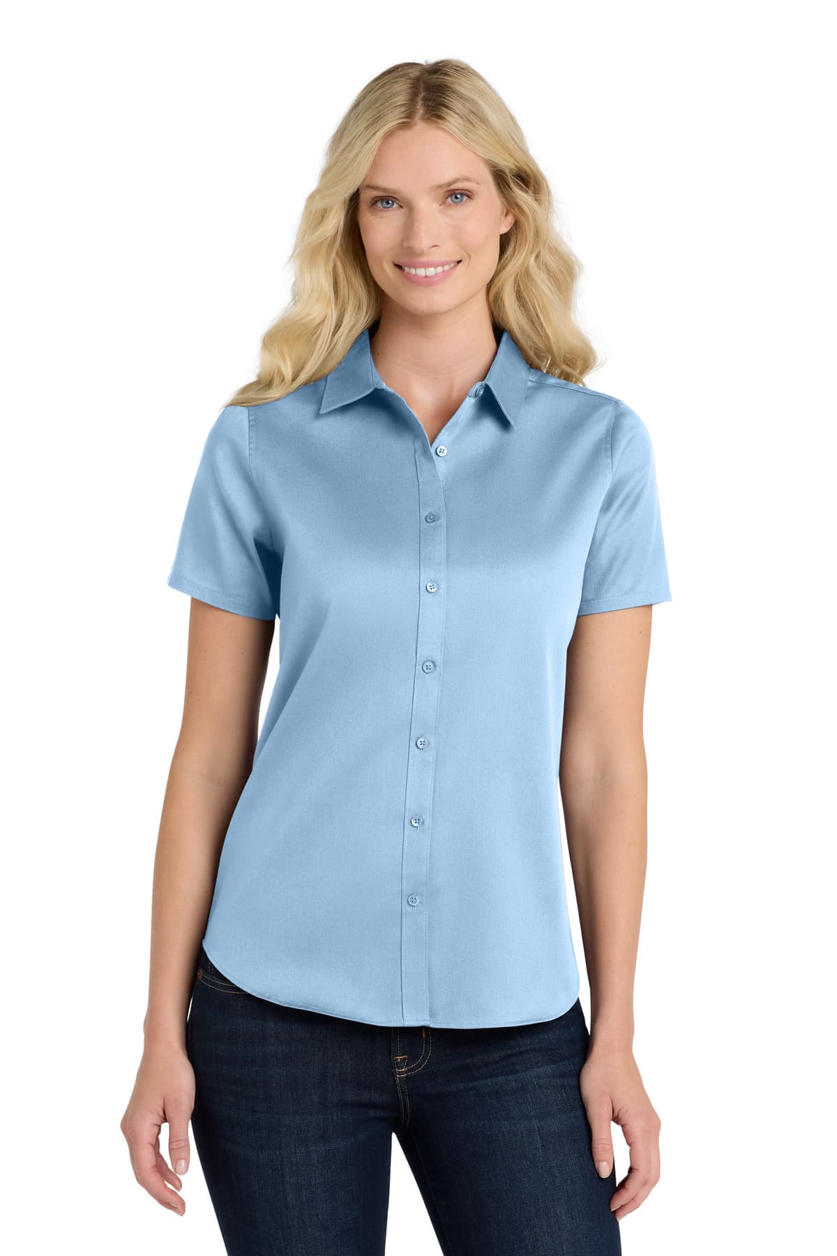 Port Authority ® Women's Short Sleeve SuperPro React  Twill Shirt. LW809 thumbnail 3