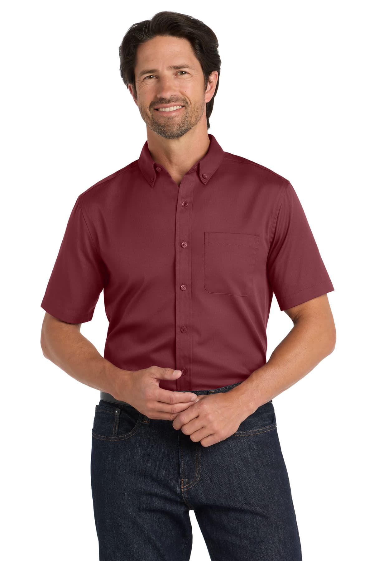 Port Authority ® Short Sleeve SuperPro React  Twill Shirt. W809 thumbnail 2