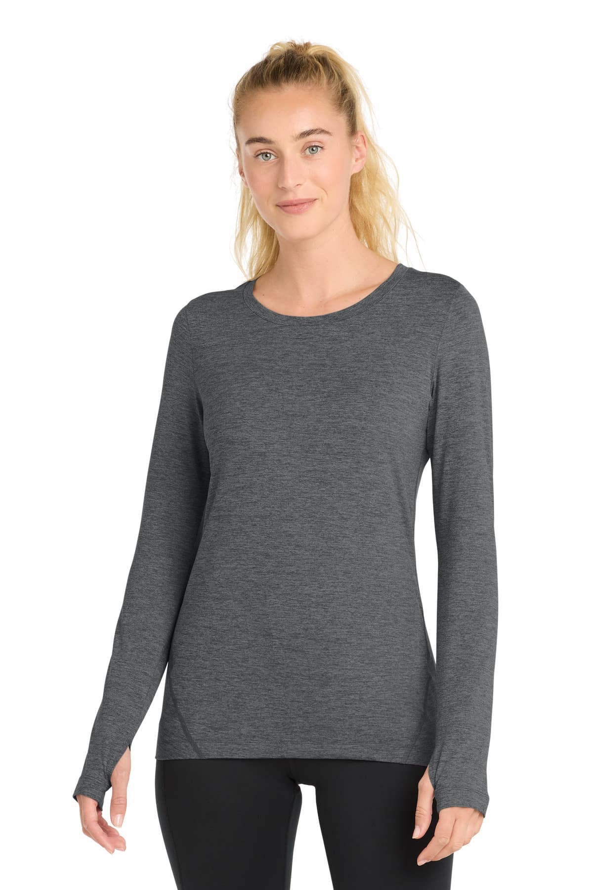 Sport-Tek ® Women's Exchange 1.5 Long Sleeve Crew. LST710 thumbnail 3