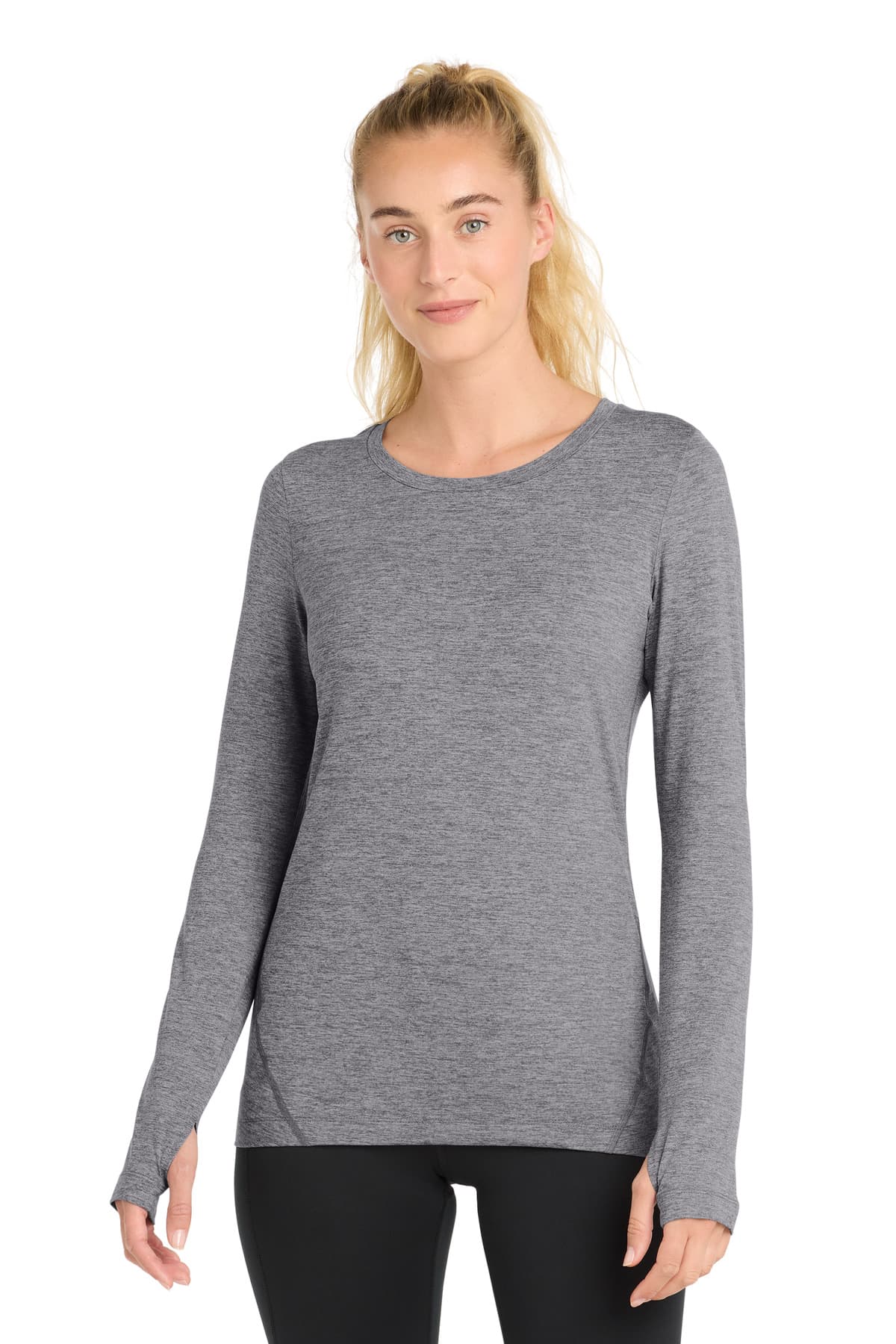 Sport-Tek ® Women's Exchange 1.5 Long Sleeve Crew. LST710 thumbnail 4