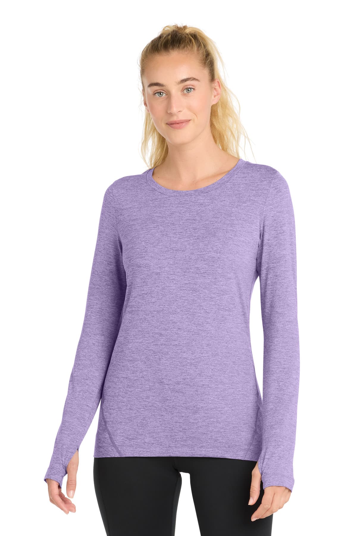 Sport-Tek ® Women's Exchange 1.5 Long Sleeve Crew. LST710 thumbnail 2