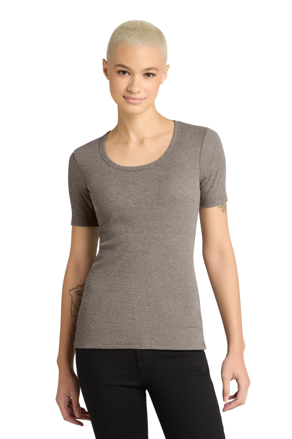 District ® Women's V.I.T.  Rib Scoop Neck Tee DT6020 thumbnail 3