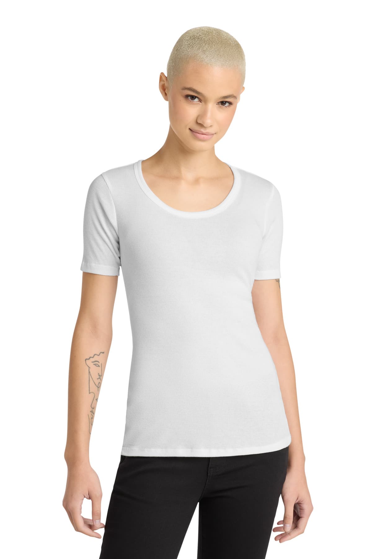 District ® Women's V.I.T.  Rib Scoop Neck Tee DT6020 thumbnail 2