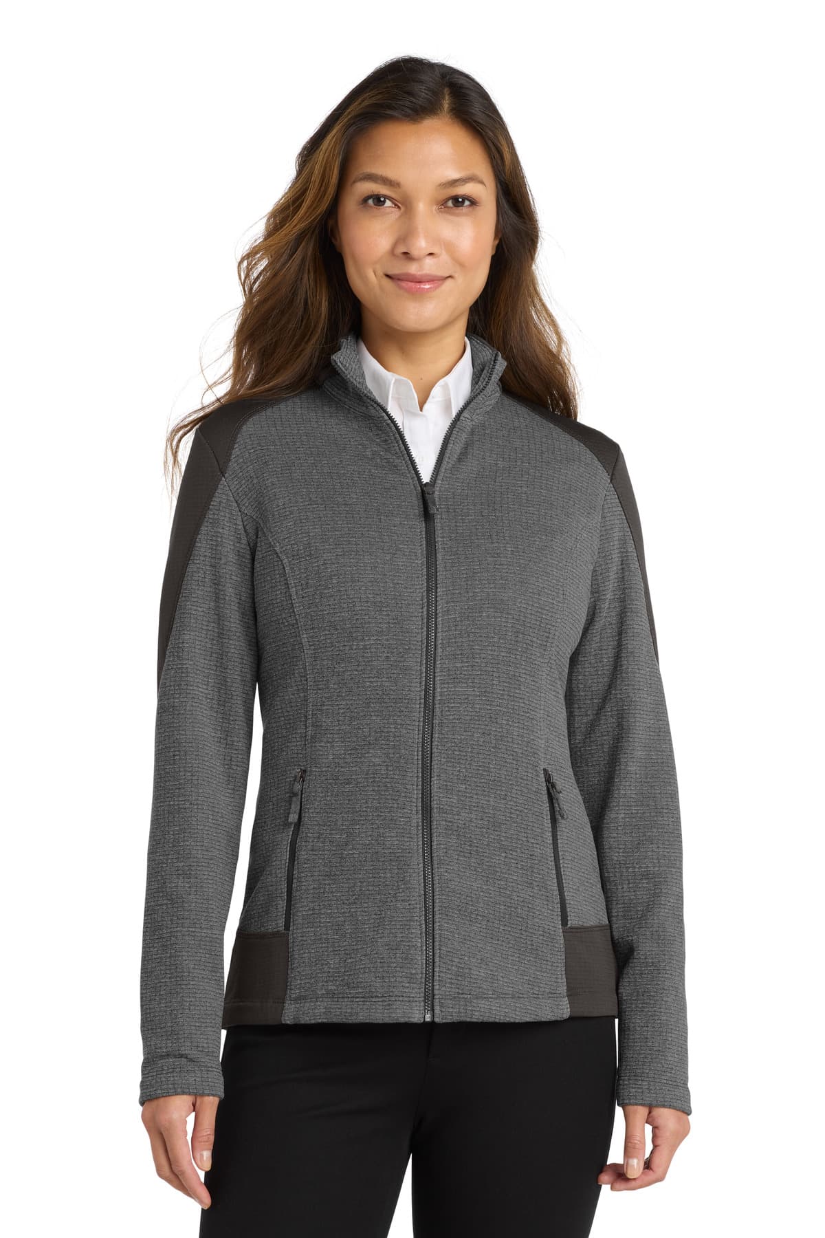 Port Authority ® Women's Grid Fleece Jacket. L239 thumbnail 3