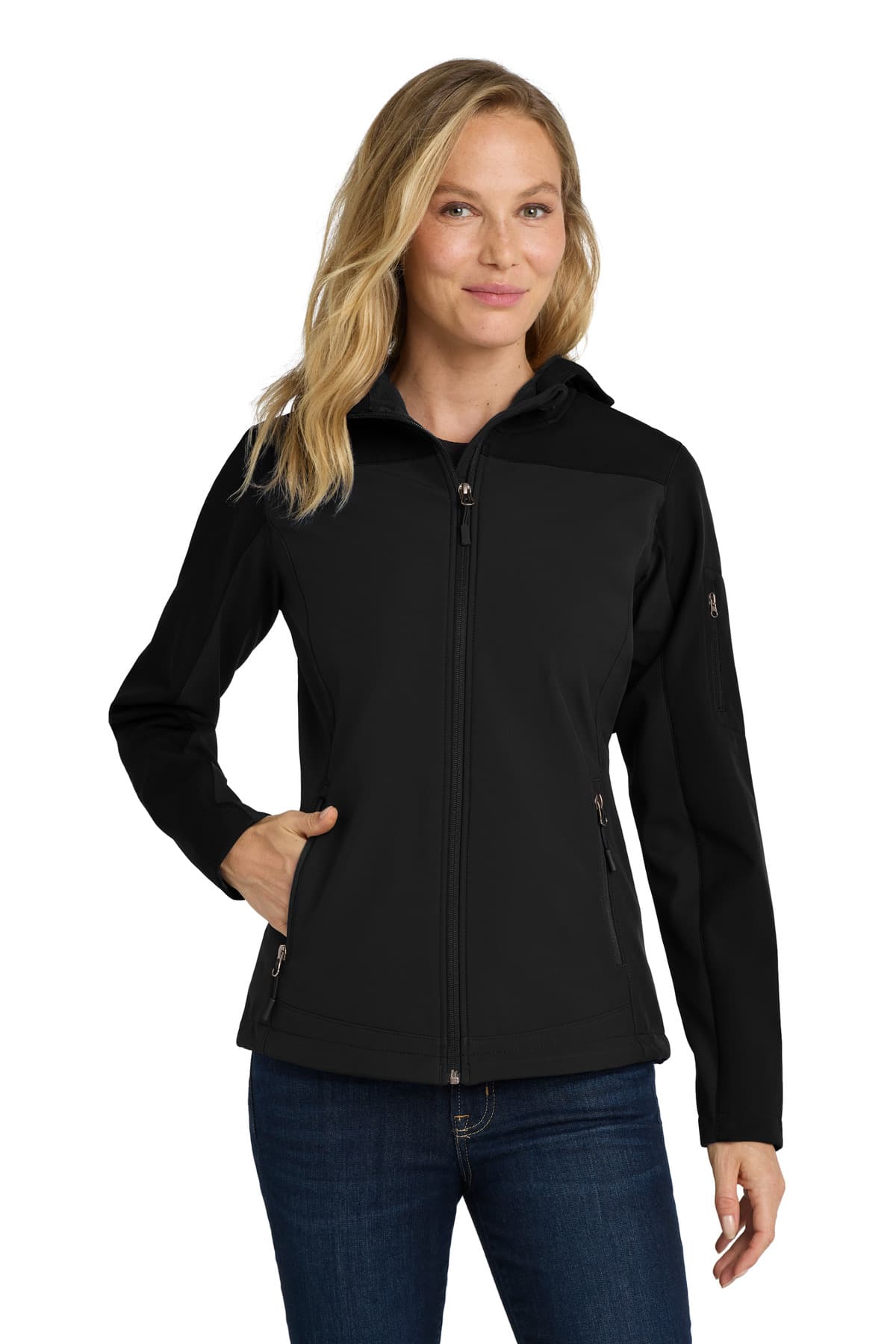 Port Authority ® Women's Hooded Core Soft Shell Jacket. L335 thumbnail 4