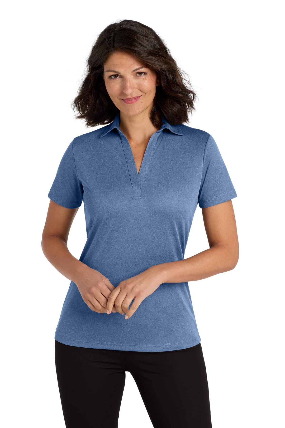 Port Authority ® Women's Heathered Silk Touch  Performance Polo. LK542 thumbnail 4