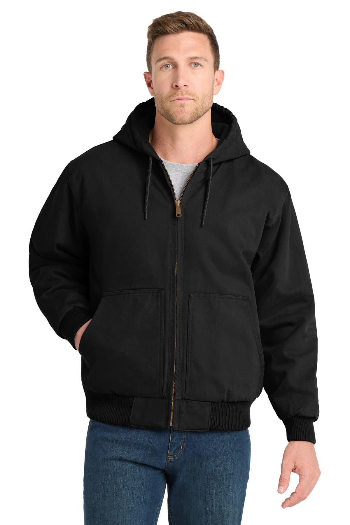 CornerStone ® Washed Duck Cloth Insulated Hooded Work Jacket. CSJ41 thumbnail 2