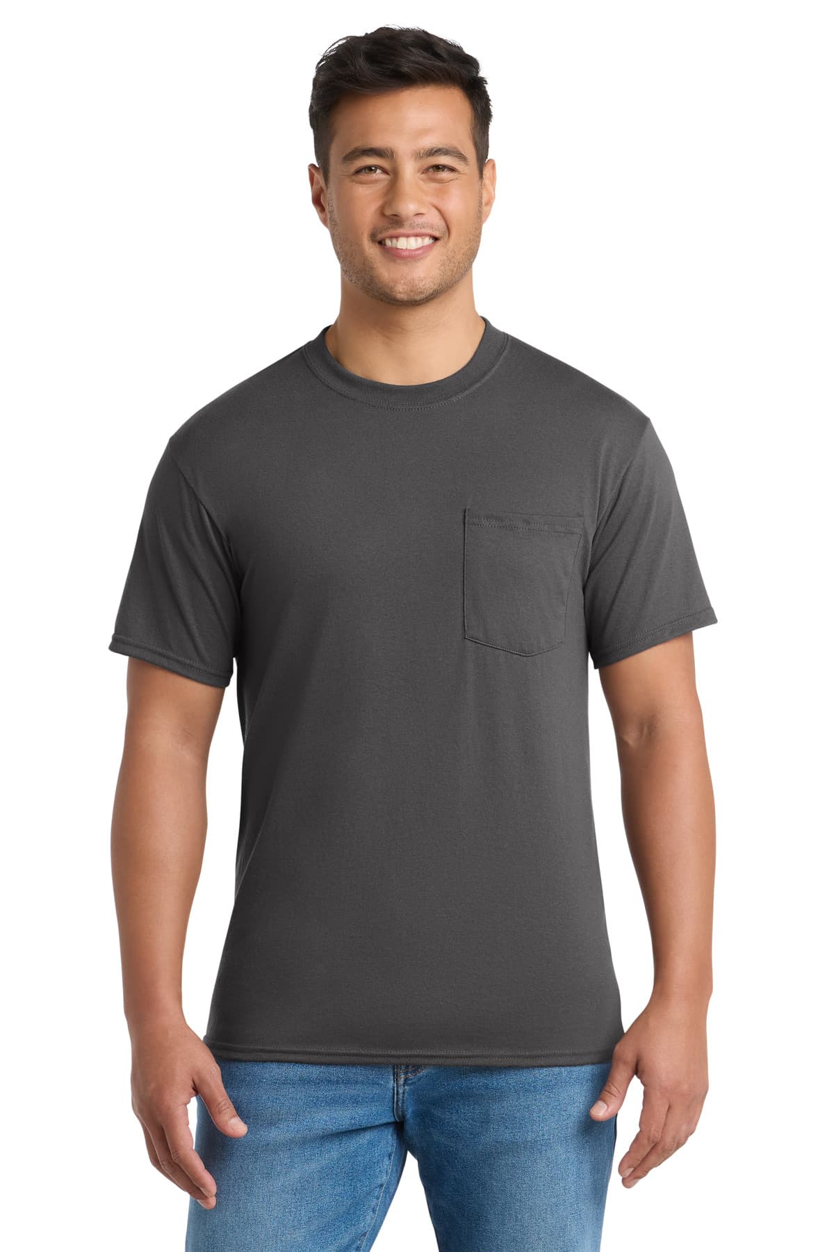 Port & Co  Tall Core Blend Pocket Tee. PC55PT thumbnail 5