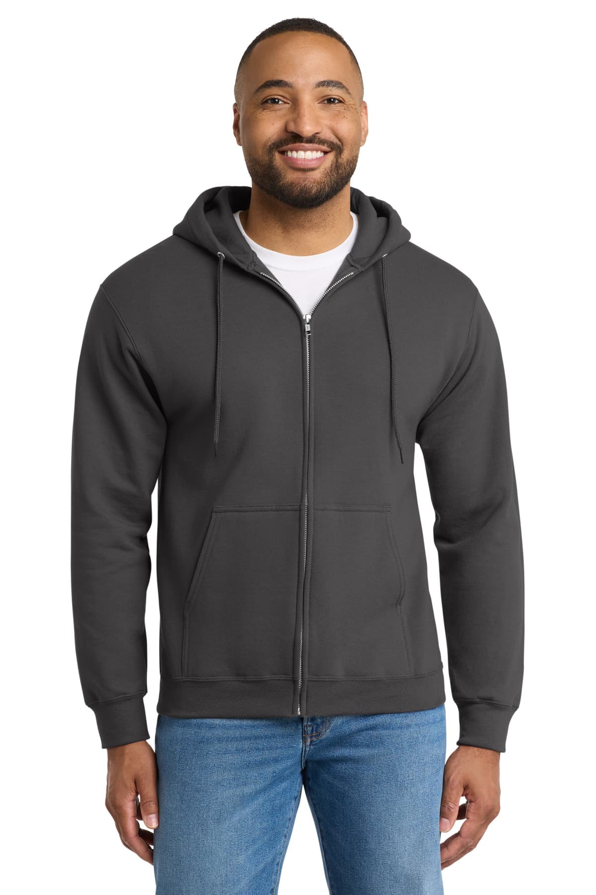 Port & Co  Tall Essential Fleece Full-Zip Hooded Sweatshirt. PC90ZHT thumbnail 3